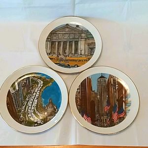 Vtg Frank McMahon Chgo Series Plates
